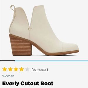 Tom’s Everly Booties in Cream - BRAND NEW